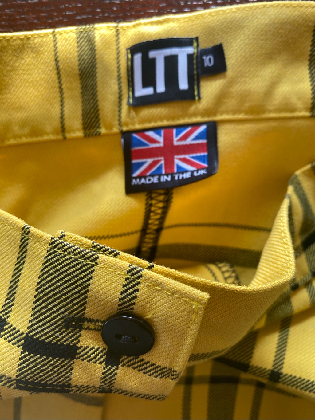 Nwt Ltt Yellow Plaid Light Weight Trousers - Clueless Inspired - Preppy Size 10 — image 2 of 5